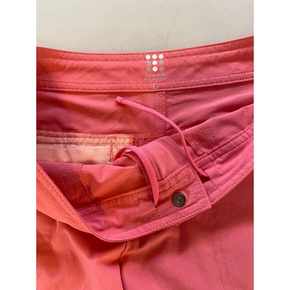Title Nine Rogue River 5" Shorts W's 6 Coral UPF 50 Quick Dry $65 HTF Color - Picture 8 of 14
